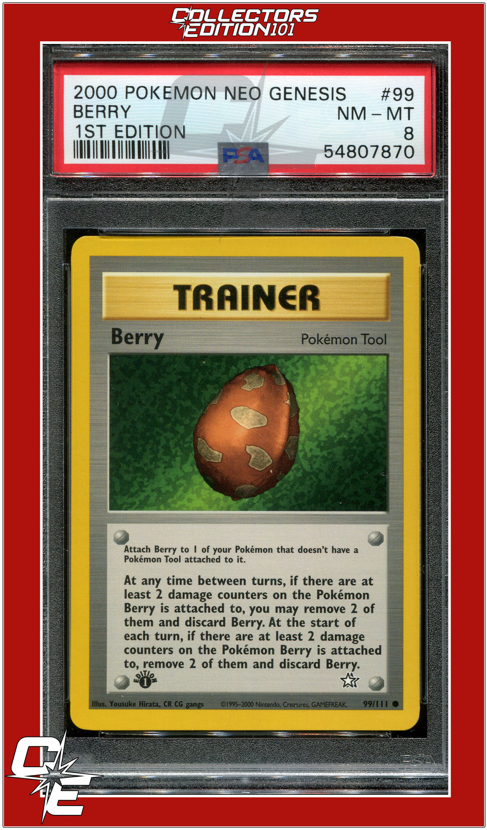 Neo Genesis 1st Edition 99 Berry PSA 8