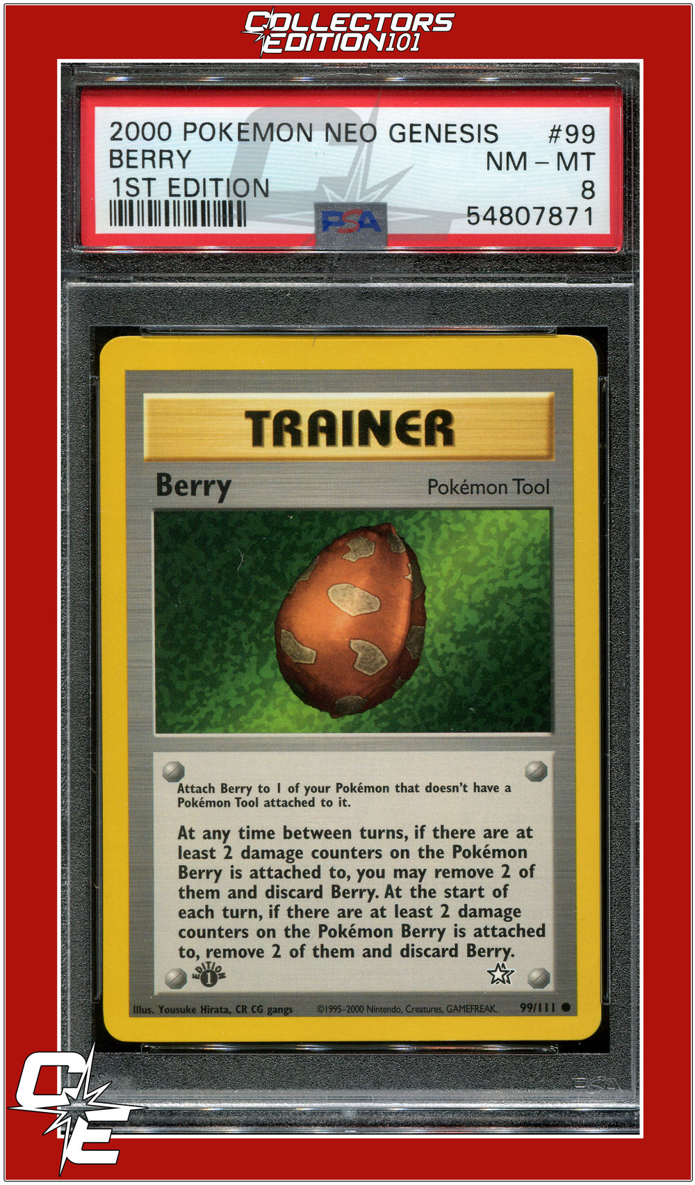 Neo Genesis 1st Edition 99 Berry PSA 8