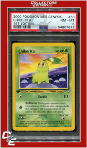 Neo Genesis 1st Edition 53 Chikorita PSA 8