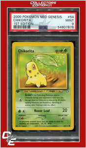 Neo Genesis 1st Edition 54 Chikorita PSA 9