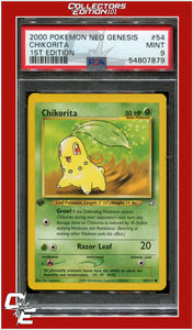 Neo Genesis 1st Edition 54 Chikorita PSA 9