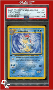 Neo Genesis 1st Edition 31 Croconaw PSA 8