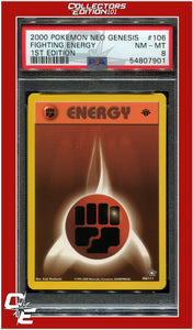 Neo Genesis 1st Edition 106 Fighting Energy PSA 8