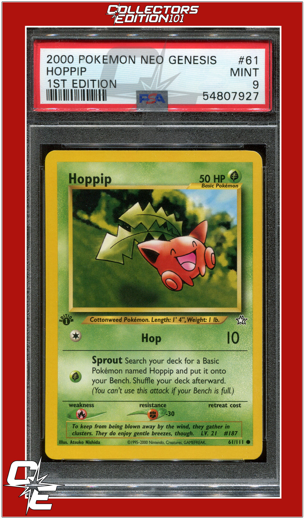 Neo Genesis 1st Edition 61 Hoppip PSA 9