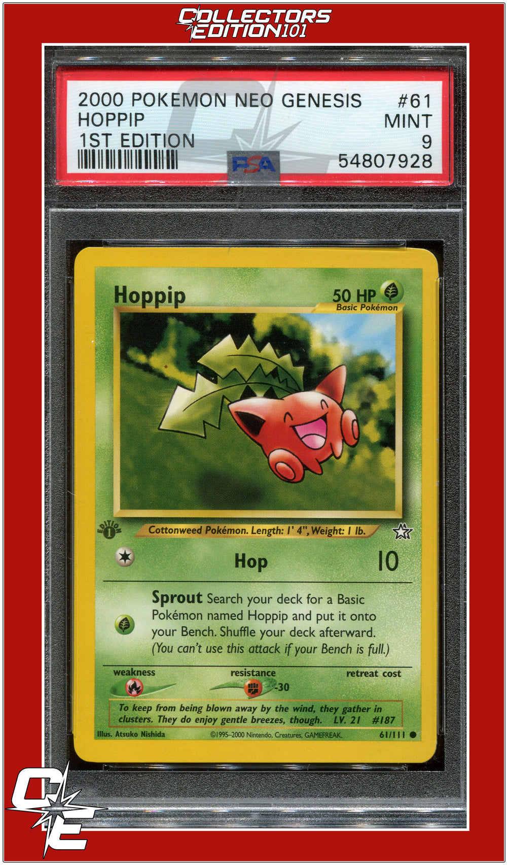 Neo Genesis 1st Edition 61 Hoppip PSA 9