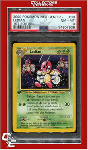 Neo Genesis 1st Edition 39 Ledian PSA 8