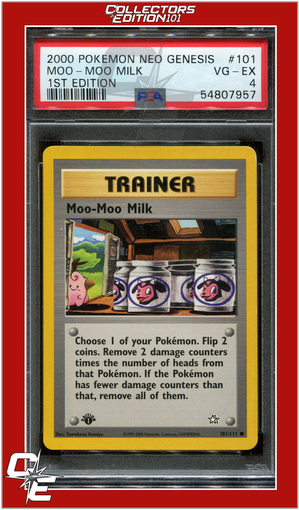 Neo Genesis 1st Edition 101 Moo-Moo Milk PSA 4