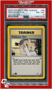 Neo Genesis 1st Edition 96 Professor Elm PSA 8