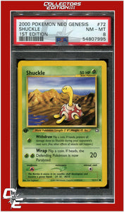 Neo Genesis 1st Edition 72 Shuckle PSA 8