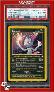 Neo Genesis 1st Edition 25 Sneasel PSA 6