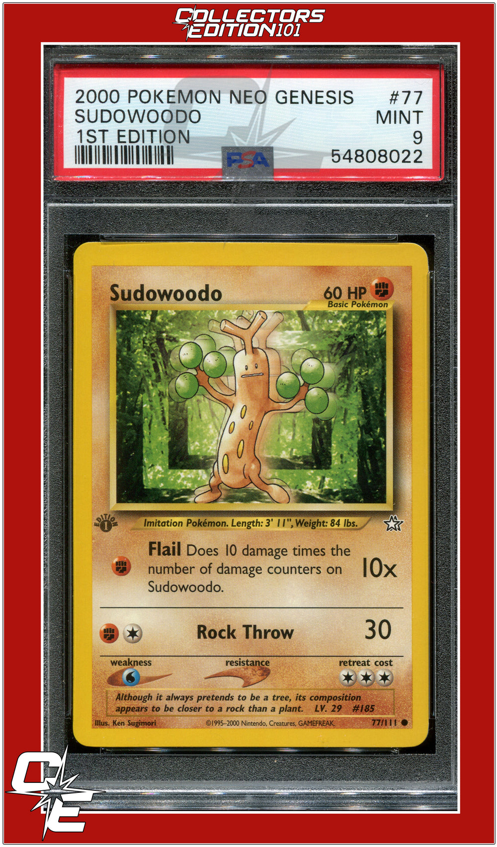 Neo Genesis 1st Edition 77 Sudowoodo PSA 9