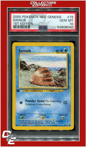 Neo Genesis 1st Edition 79 Swinub PSA 10