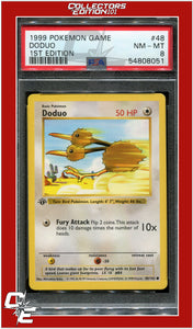 Base Set 48 Doduo 1st Edition PSA 8