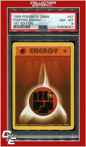 Base Set 97 Fighting Energy 1st Edition PSA 8