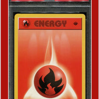 Base Set 98 Fire Energy 1st Edition PSA 8
