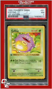 Base Set 51 Koffing 1st Edition PSA 7