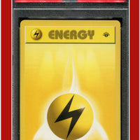 Base Set 100 Lightning Energy 1st Edition PSA 8