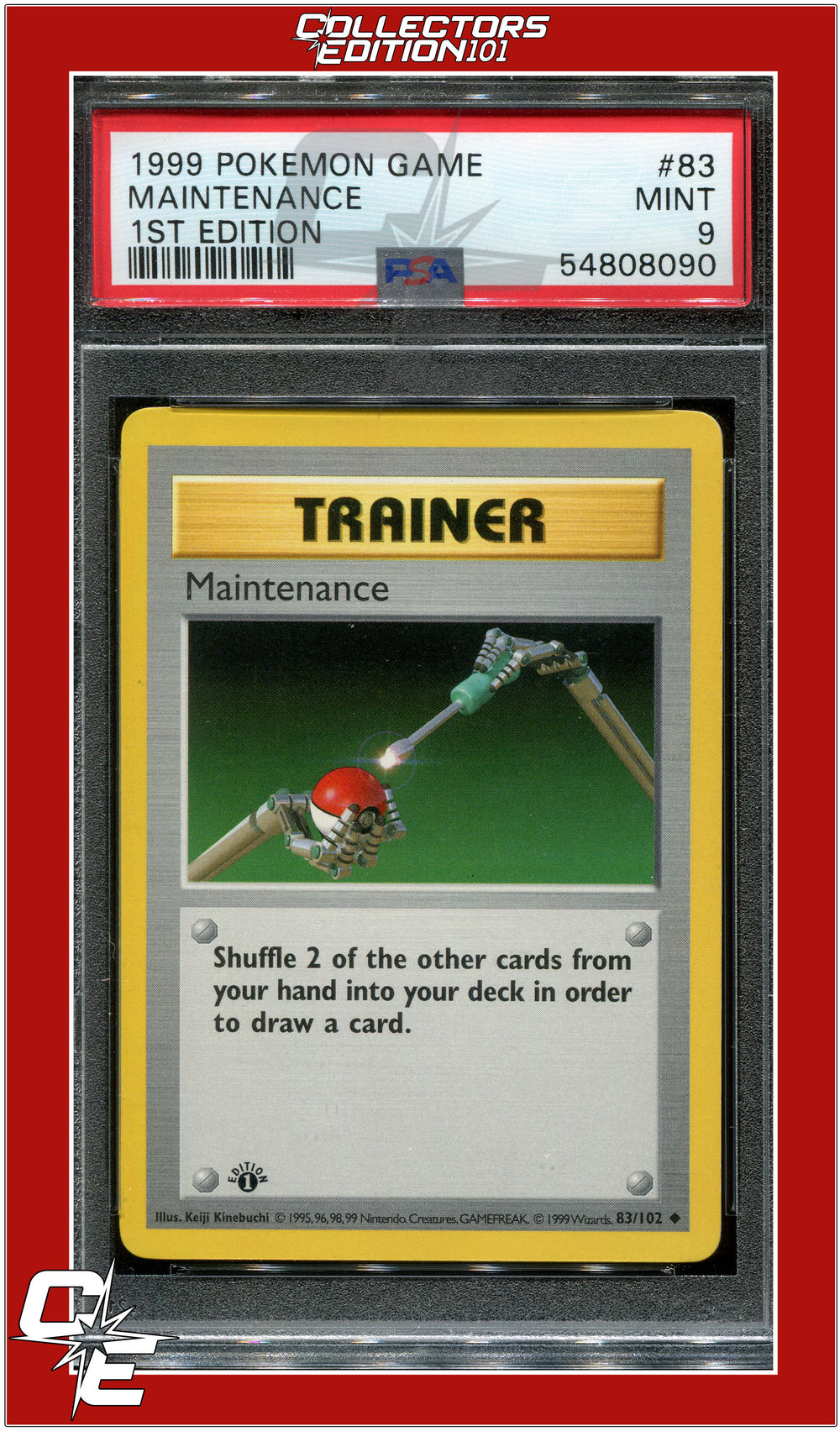 Base Set 83 Maintenance 1st Edition PSA 9