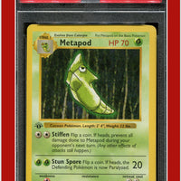 Base Set 54 Metapod 1st Edition PSA 8