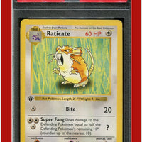 Base Set 40 Raticate 1st Edition PSA 7