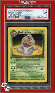 Team Rocket 19 Dark Arbok 1st Edition PSA 7