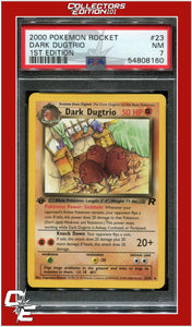 Team Rocket 23 Dark Dugtrio 1st Edition PSA 7