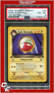 Team Rocket 34 Dark Electrode 1st Edition PSA 8