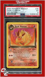 Team Rocket 35 Dark Flareon 1st Edition PSA 5