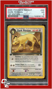 Team Rocket 42 Dark Persian 1st Edition PSA 3