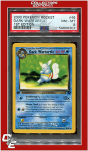 Team Rocket 46 Dark Wartortle 1st Edition PSA 8