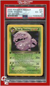 Team Rocket 31 Dark Weezing 1st Edition PSA 6