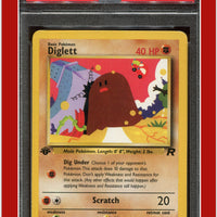 Team Rocket 52 Diglett 1st Edition PSA 7