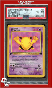 Team Rocket 54 Drowzee 1st Edition PSA 8