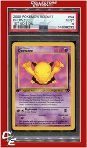 Team Rocket 54 Drowzee 1st Edition PSA 9