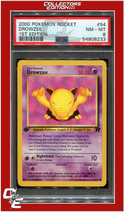 Team Rocket 54 Drowzee 1st Edition PSA 8