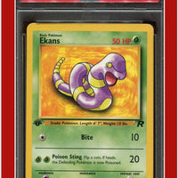 Team Rocket 56 Ekans 1st Edition PSA 8