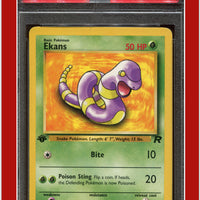 Team Rocket 56 Ekans 1st Edition PSA 7