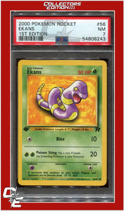 Team Rocket 56 Ekans 1st Edition PSA 7