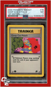 Team Rocket 78 Goop Gas Attack 1st Edition PSA 7