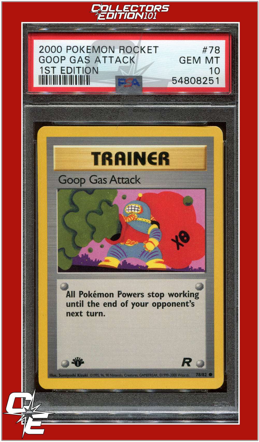 Team Rocket 78 Goop Gas Attack 1st Edition PSA 10