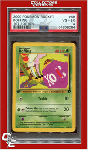 Team Rocket 58 Koffing 1st Edition PSA 4