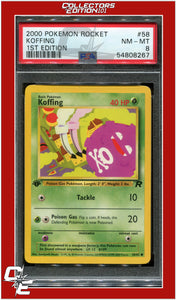 Team Rocket 58 Koffing 1st Edition PSA 8