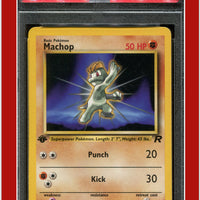 Team Rocket 59 Machop 1st Edition PSA 8