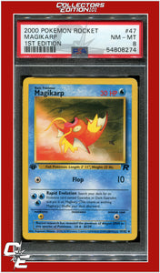 Team Rocket 47 Magikarp 1st Edition PSA 8