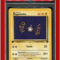 Team Rocket 60 Magnemite 1st Edition PSA 8