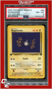 Team Rocket 60 Magnemite 1st Edition PSA 8