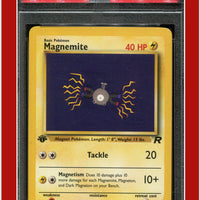 Team Rocket 60 Magnemite 1st Edition PSA 8