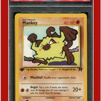 Team Rocket 61 Mankey 1st Edition PSA 9