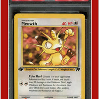 Team Rocket 62 Meowth 1st Edition PSA 7