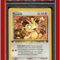 Team Rocket 62 Meowth 1st Edition PSA 6